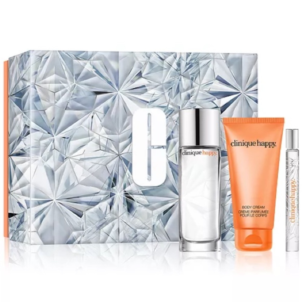 Clinique Happy Fragrance Gift Set NWT Perfume Rollerball Lotion